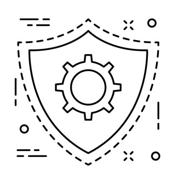 koruma satırı vektör simgesi