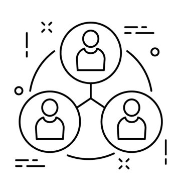 takım çalışması çizgisi vektör simgesi 