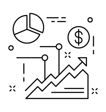 büyüme çizgisi vektör simgesi