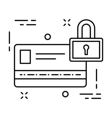 Kart koruma satırı vektör simgesi