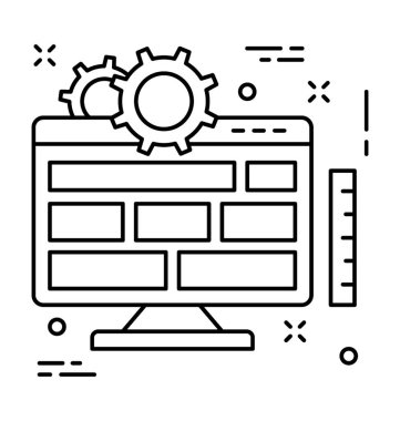 Geliştirme satırı vektör simgesi