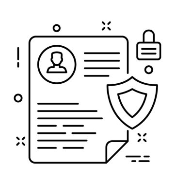 Özel belge satırı vektör simgesi