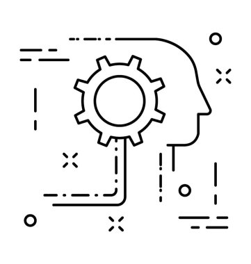 Beyin fırtınası satırı vektör simgesi