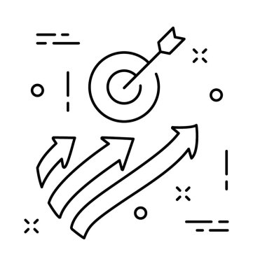 Hedef satır vektör simgesi