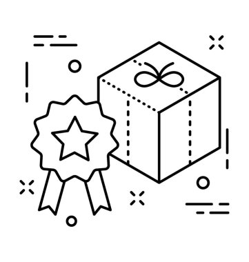 Ödül satırı vektör simgesi