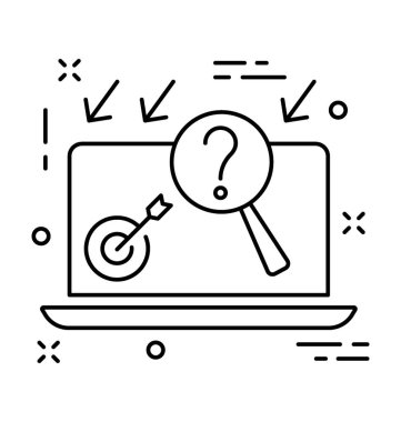 Hedef analiz satırı vektör simgesi