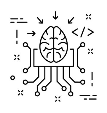 Devre çizgi vektör simgesi