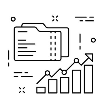 Veri Analytics satırı vektör simgesi