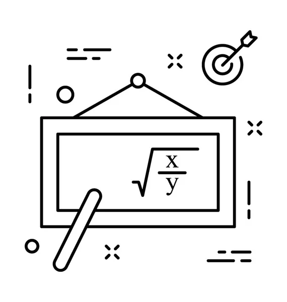 Línea Álgebra Vector Icono — Archivo Imágenes Vectoriales