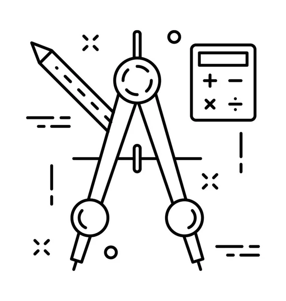 Geometrii Linii Wektor Ikona — Wektor stockowy