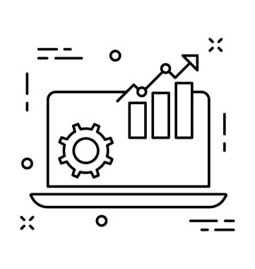 Büyüme grafik çizgi vektör simgesi