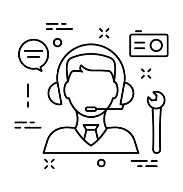 Teknik destek hattı vektör simgesi