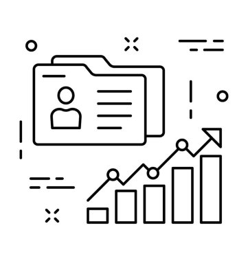 Veri Analytics satırı vektör simgesi