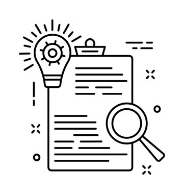 Strateji satırı vektör simgesi