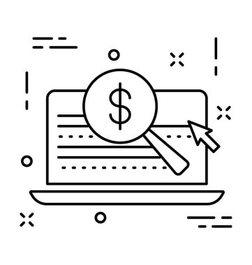 Online bankacılık satırı vektör simgesi