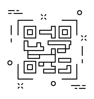 Devre çizgi vektör simgesi