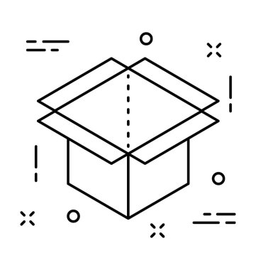 Aç kutusuna satırı vektör simgesi