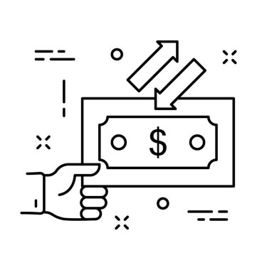 Hareket satırı vektör simgesi