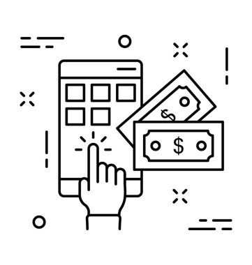 Hareket satırı vektör simgesi