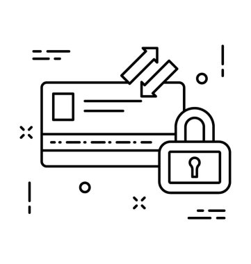 Güvenli bankacılık hat vektör simgesi