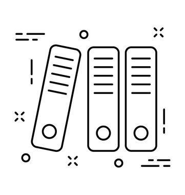 Dosya klasörleri satırı vektör simgesi