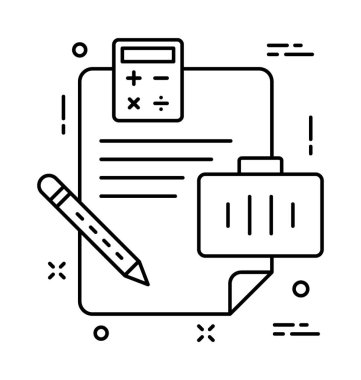 Hesapları satırı vektör simgesi