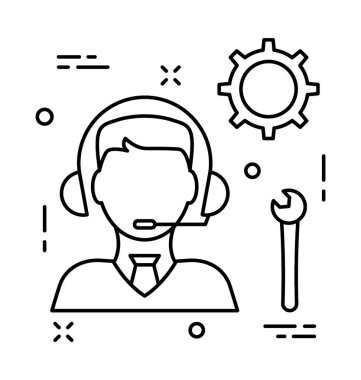 Teknik Servis hattı vektör simgesi