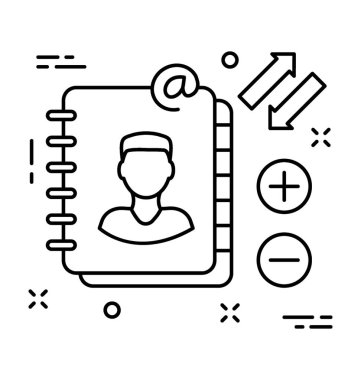 Hesap kitap satırı vektör simgesi