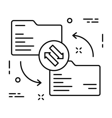 Paylaşım klasörü satırı vektör simgesi
