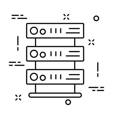 Anabilgisayar satırı vektör simgesi