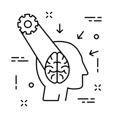 Düşünme satırı vektör simgesi