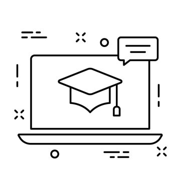 E bilgi satırı vektör simgesi