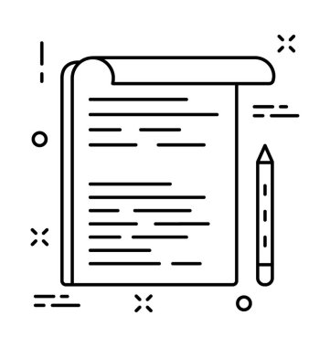 Madde satırı vektör simgesi