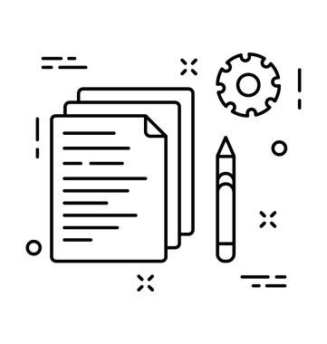 Blog satırı vektör simgesi