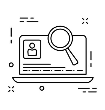 Arama aday satırı vektör simgesi