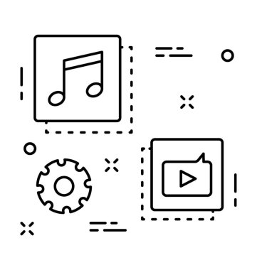 Ortam çizgi vektör simgesi