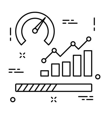 SEO performans satırı vektör simgesi