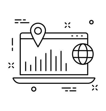 seo satır vektör simgesi