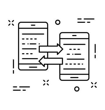 Veri paylaşımı satırı vektör simgesi