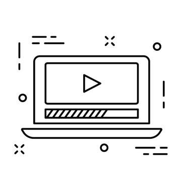 Video akış satırı vektör simgesi