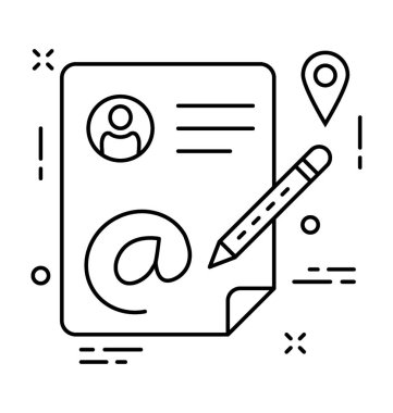 Pazarlama satırı vektör simgesi