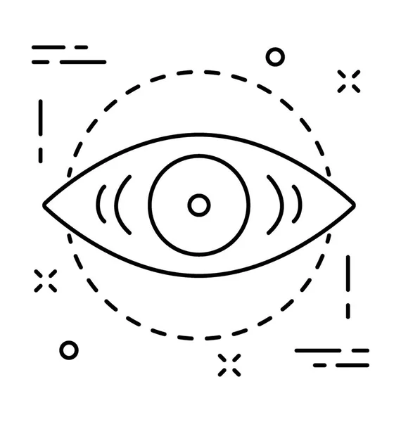 Vision Line Vektor Symbol — Stockvektor