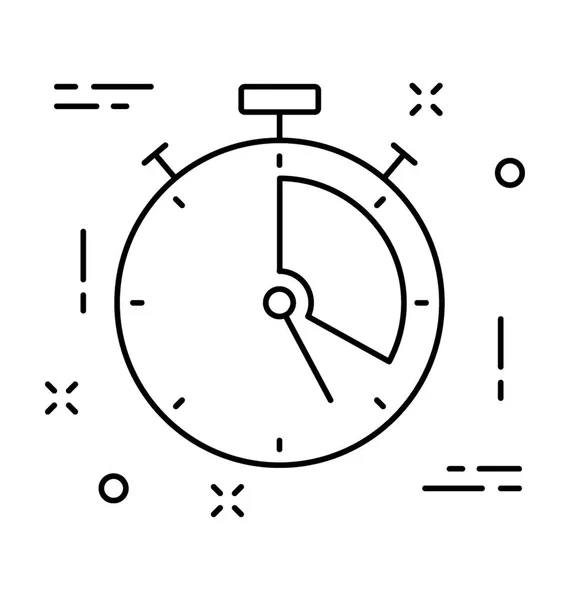 Stopwatch Lijn Vector Pictogram — Stockvector