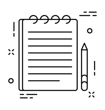 Notlar satırı vektör simgesi