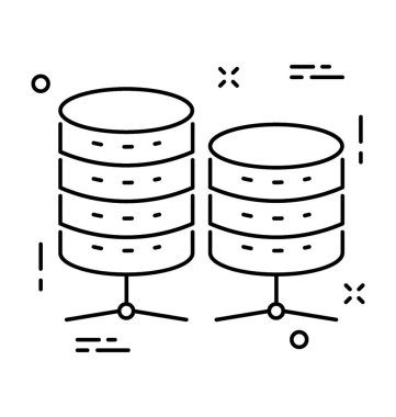 sunucu satırı vektör simgesi