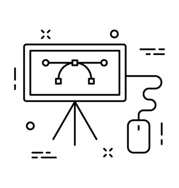 Satırı vektör simgesi tasarlama