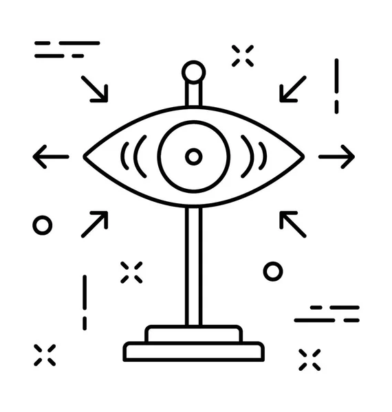 Векторная Икона Линии Мониторинга — стоковый вектор