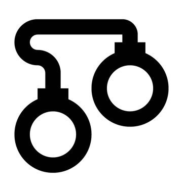 kelepçe düz vektör simgesi