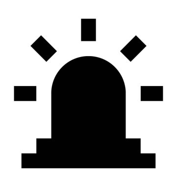 Siren düz vektör simgesi