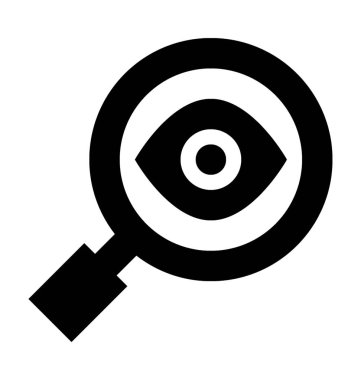 Büyüteç düz vektör simgesi